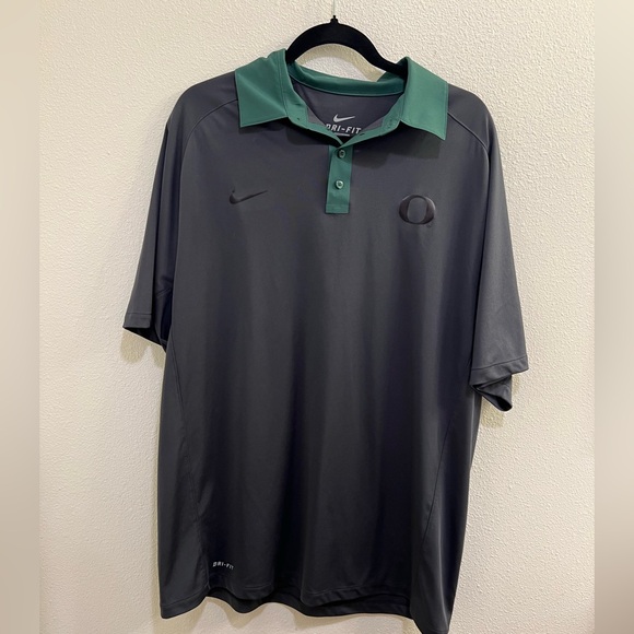 Nike Other - Nike Gray and Green Polo Shirt